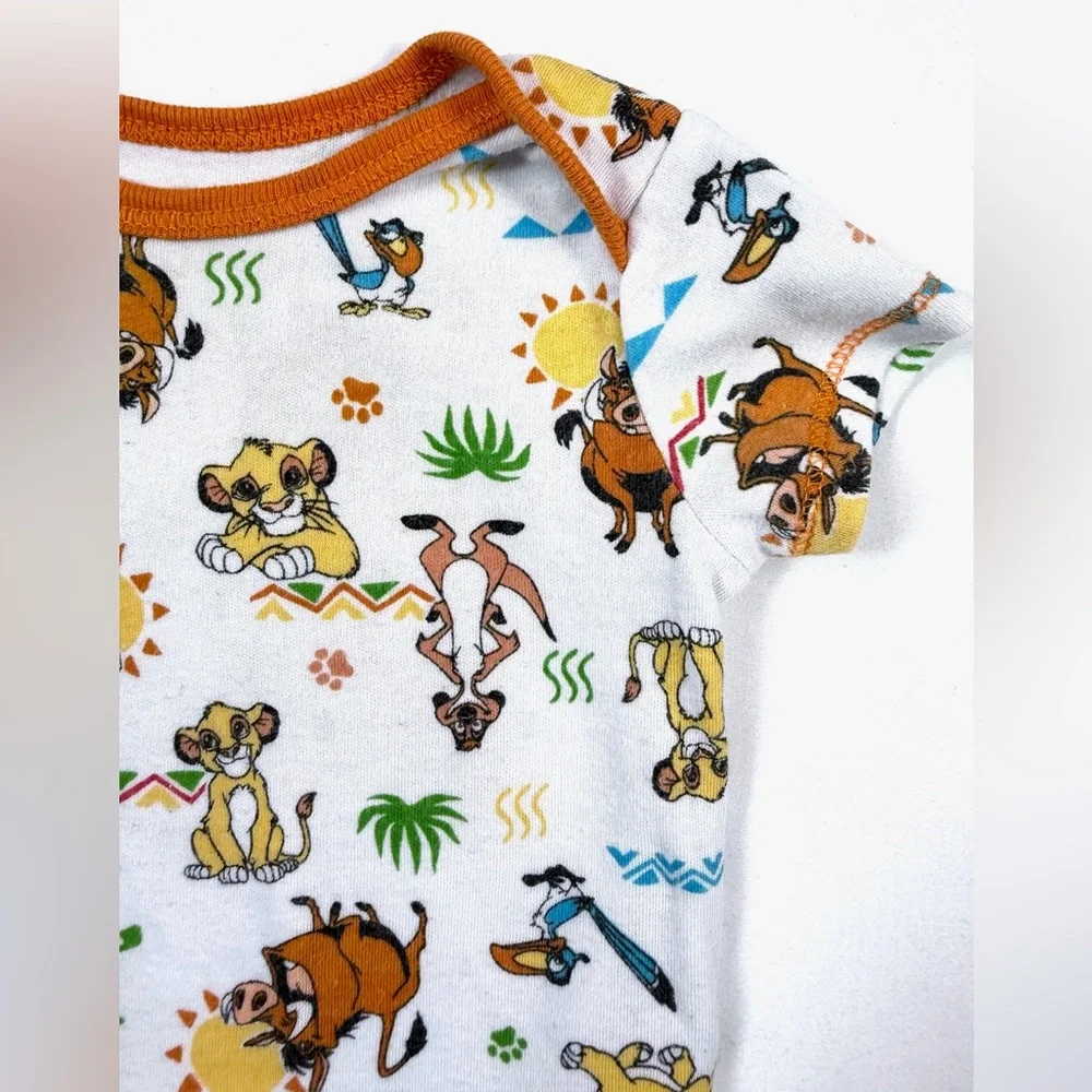DISNEY‎ Baby Lion King Infant Bodysuit 0-3M Playful Safari Simba Timon Pumba